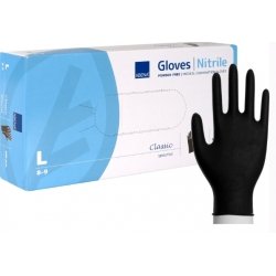 GANTS NITRILE NON POUDRES NOIR L / 200